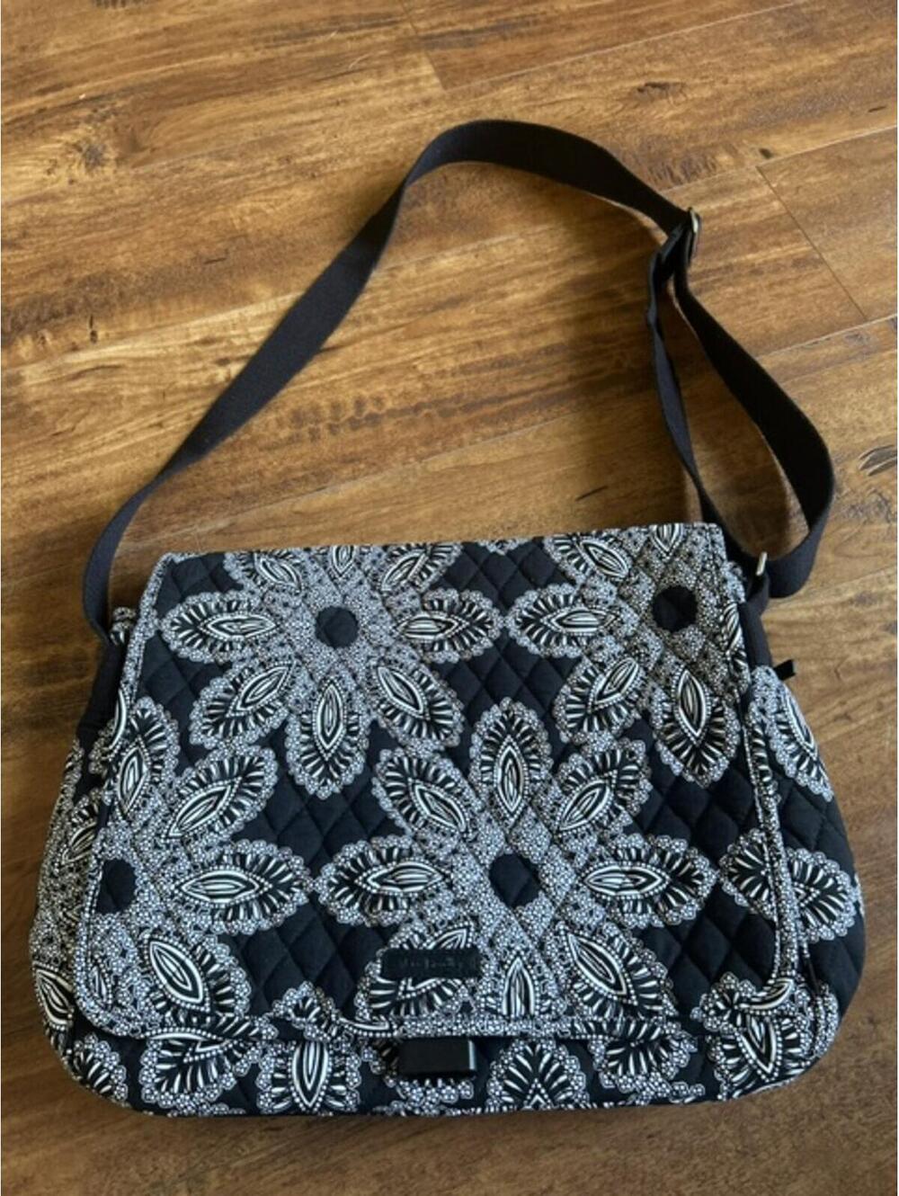 Vera Bradley Black and White Quilted Crossbody Bag